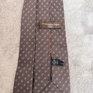 Ermenegildo Zegna Couture Brown Patterned Tie